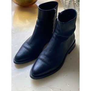 Jack Erwin Lola Zip Ankle Boot Black Leather